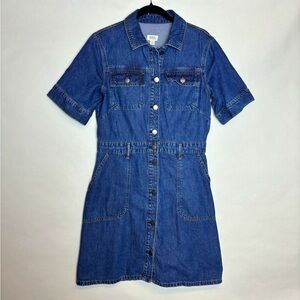 Button up jean dress